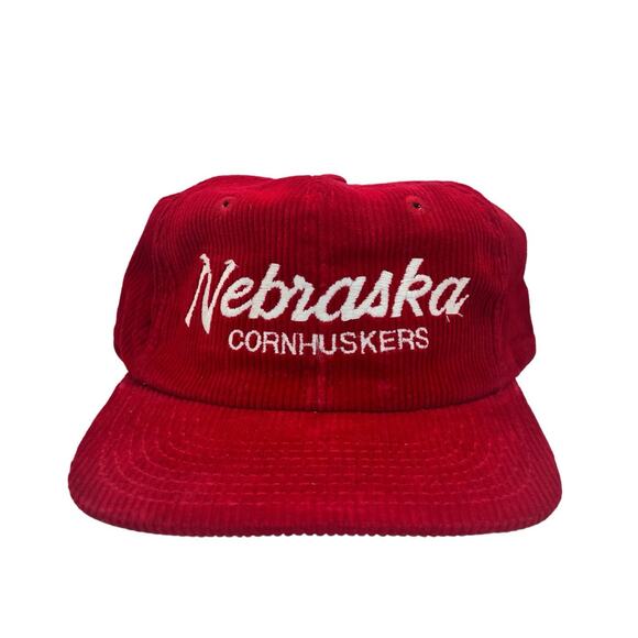 Vintage Sports Specialties Nebraska Cornhuskers Corduroy Snapback Hat Script